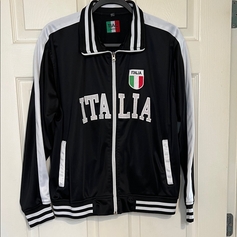 TIAC Italia Track Jacket with Shield Logo - Black & White